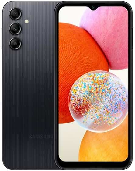 Samsung Galaxy A14: Potente rendimiento y gran capacidad de almacenamiento en color negro