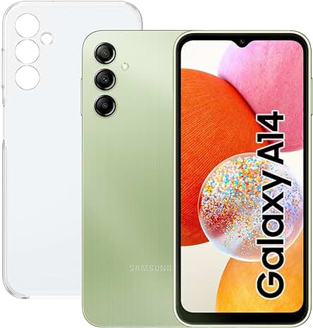 Samsung Galaxy A14 - Smartphone Android Verde, Pantalla FHD+ 6,6, Batería 5000mAh (128GB/4GB RAM)