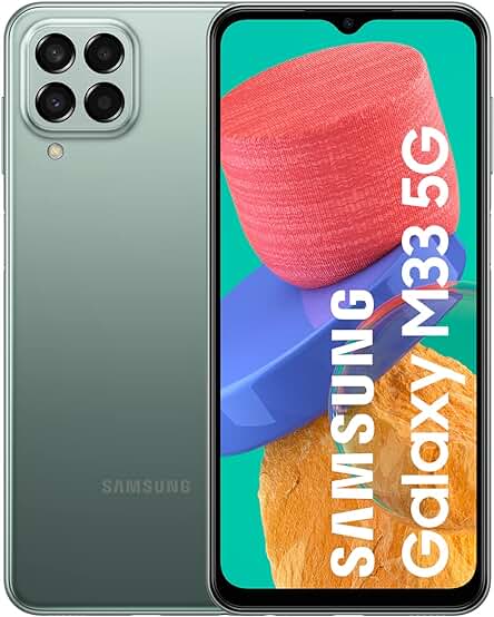Samsung Galaxy M33 5G - Smartphone Android libre con 128 GB de almacenamiento y 6 GB de RAM.