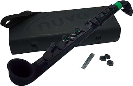 Saxofón digital jSax Nuvo N520JBGN 2.0, negro/verde, 2.8 x 13.4 x 5.2 pulgadas