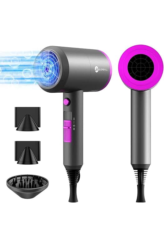 Secador de Pelo Profesional de 1800W con Tecnología Iónica y Potente Viento Cálido/Frío