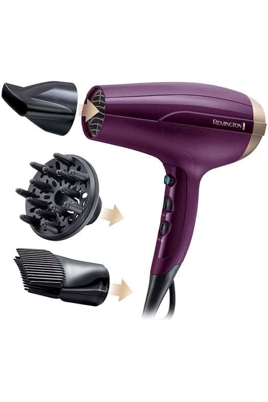 Secador de Pelo Remington Your Style: Potente, Silencioso y con Tecnología Iónica para un Cabello Sin Encrespamiento.