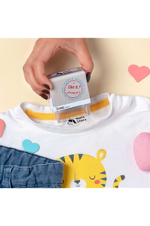 Sello de ropa personalizado: Diseños exclusivos y tinta impermeable para marcar la ropa de los niños