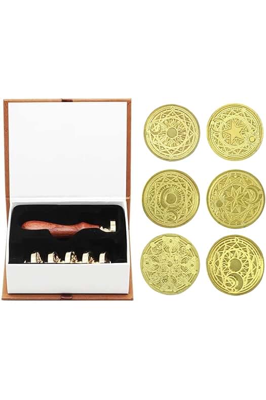 Sellos de cera mágicos vintage para cartas, invitaciones y envoltura de regalo.