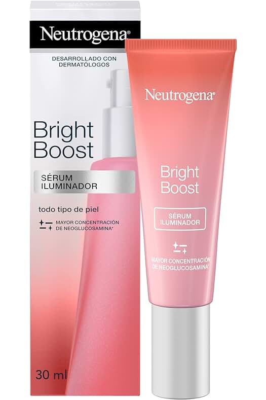 Serum Facial Iluminador Neutrogena Bright Boost, Hidratación y Brillo, 30ml