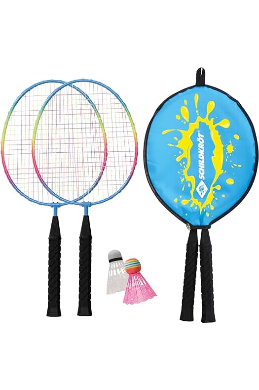 Set de Badminton Junior: Raquetas acortadas y volantes incluidos, ideal para los más pequeños.