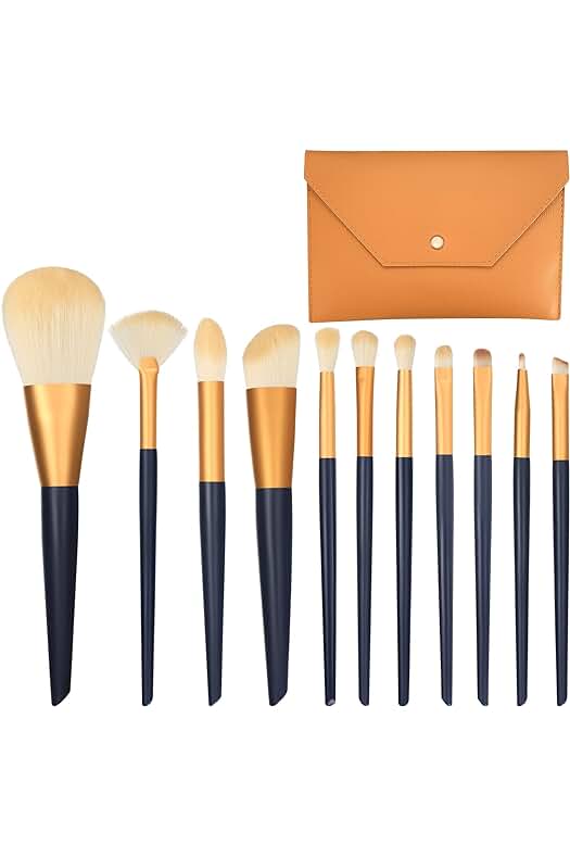 Set de Brochas de Maquillaje Profesionales con Bolsa de Almacenamiento para una Aplicación Perfecta.