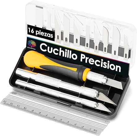 Set de Cutters para Manualidades - 16 Piezas de Precisión con Cuchillas de Repuesto