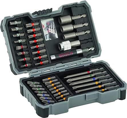 Set de Herramientas Bosch Profesional para Atornillar y Llaves de Vaso, 43 Unidades