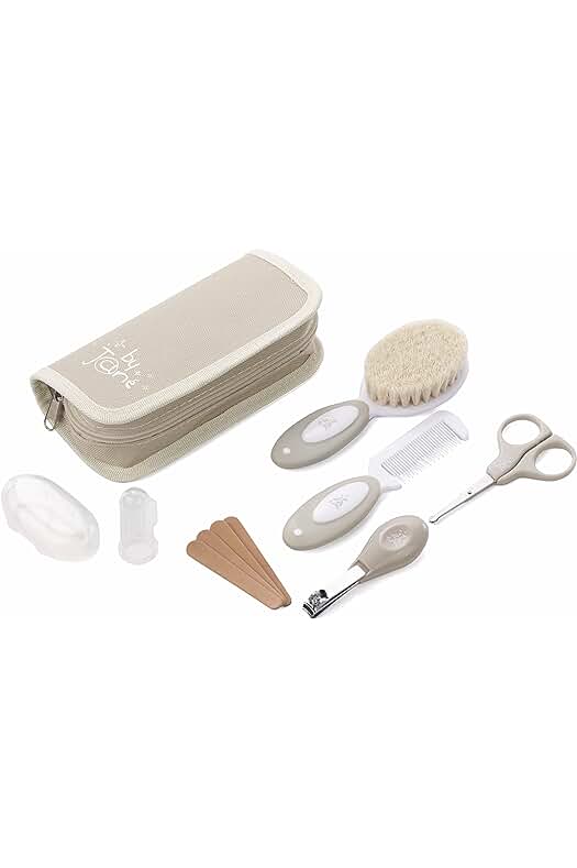 Set de Higiene para Bebé con Neceser, Peine, Cepillo, Tijeras, Cortauñas, Limas y Cepillo Dental