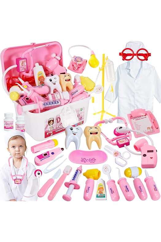 Set de Juego de Doctora para Niñas y Niños con Maletín Médico y Disfraz