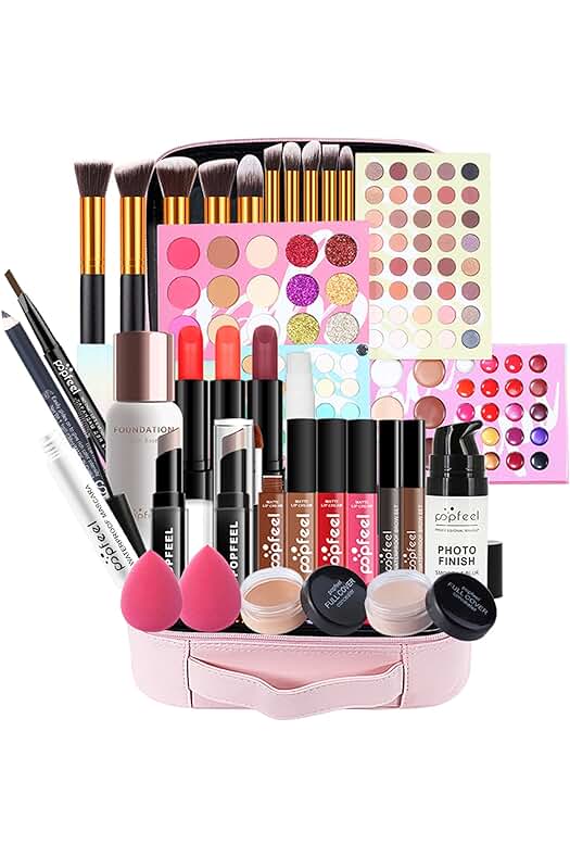 Set de Maquillaje Completo, Kit de Cosméticos para Regalar a Niñas y Mujeres.