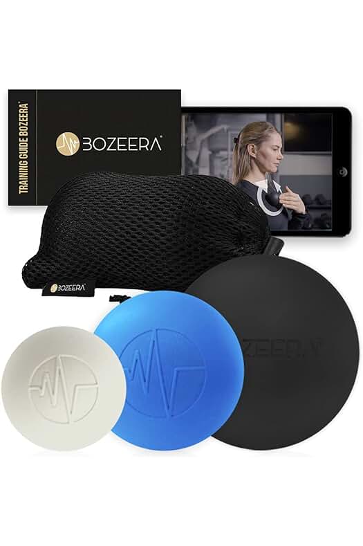 Set de Pelotas de Lacrosse para Masaje Muscular - Incluye Vídeo, Folleto de Ejercicios y Bolsa