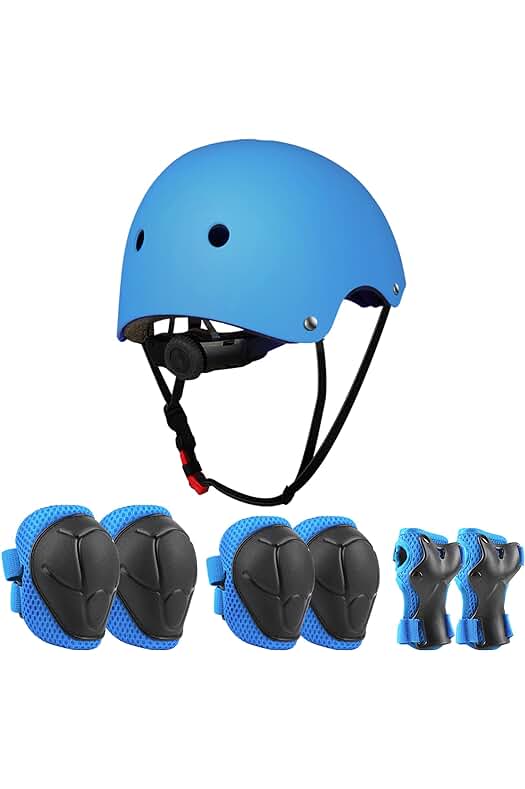 Set de protecciones ajustables para niños: máxima seguridad para bicicletas, patinetas y más.