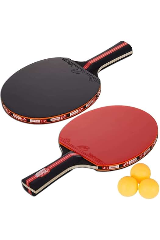 Set de Raquetas de Ping Pong Profesionales para Aficionados, Principiantes y Expertos - Incluye 3 Pelotas