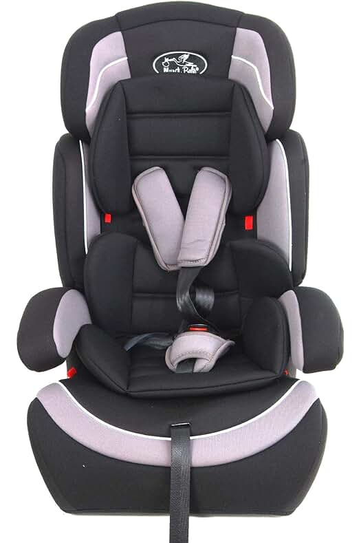 Silla de auto convertible para niños grupo 123 en elegante color negro.