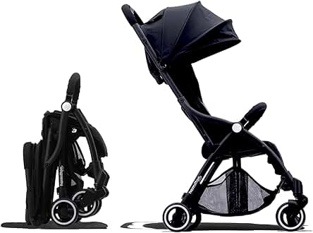 Silla de paseo Hamilton - Modelo 2023 - Ligera, ajustable y maniobrable - Negro