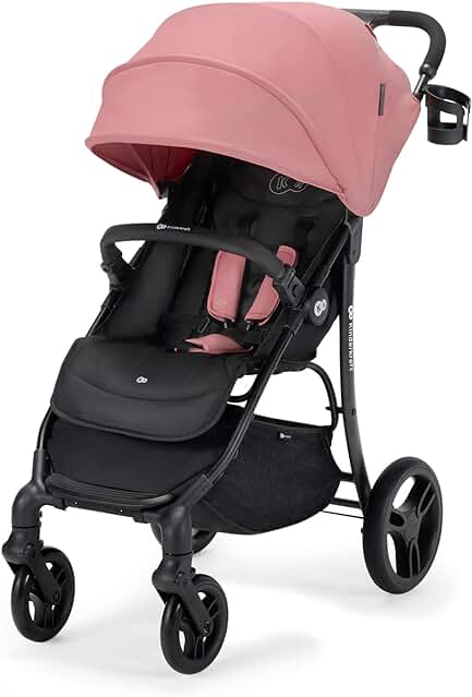 Silla de paseo Kinderkraft ASKOY: Plegable, Impermeable y con Protección UPF50+ en color rosa.