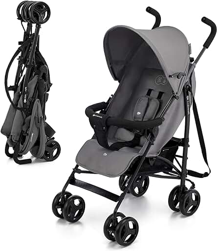 Silla de paseo Kinderkraft TIK: Ligera, plegable y resistente al agua en color gris