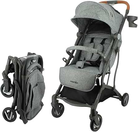 Silla de paseo ligera y compacta con fácil plegado y accesorios incluidos - Nania (gris)