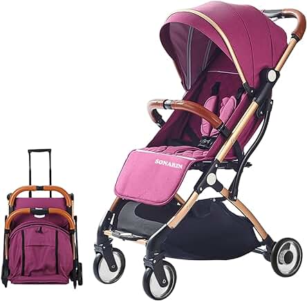 Silla de paseo ultraligera y portátil con arnés de cinco puntos - ideal para viajar