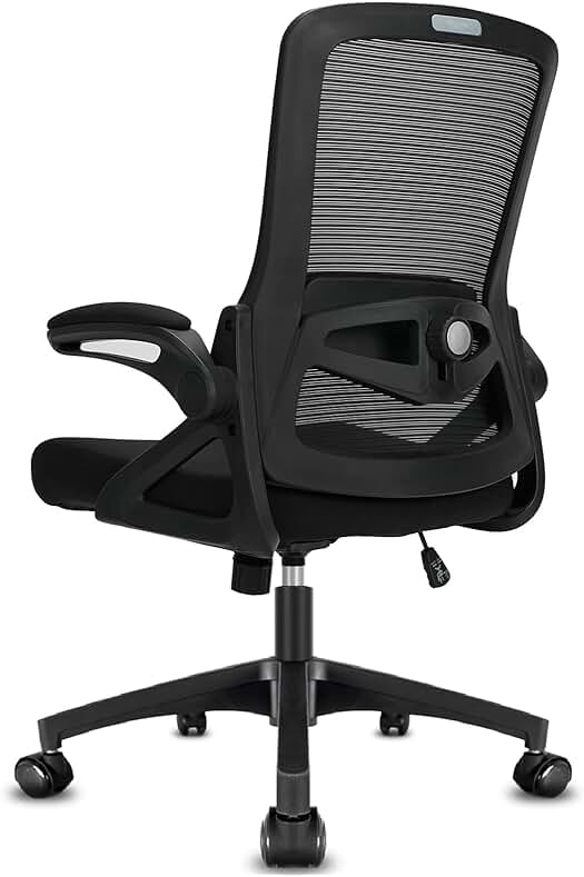 Silla ergonómica de oficina con apoyo lumbar regulable y ruedas silenciosas