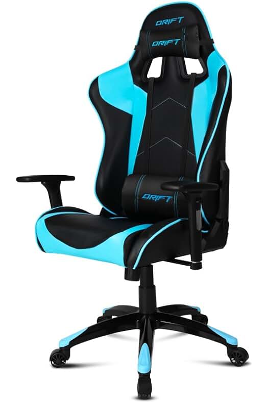 Silla Gaming Profesional DRIFT GAMING DR300BL - Polipiel, reposabrazos 3D, Piston Clase 4