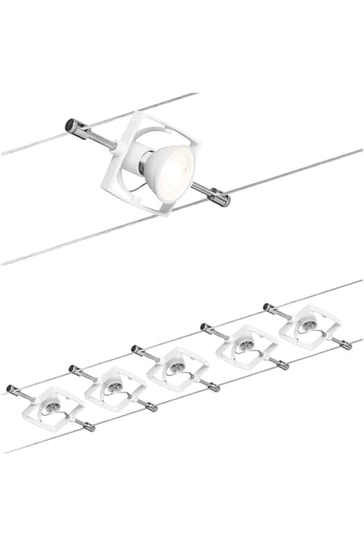Sistema de Cableado Paulmann Mac II, 5 Focos, 10 W, GU5.3, Níquel Satinado, 94134