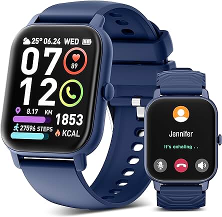 Smartwatch 1.85 con Llamadas Bluetooth, Pulsómetro y Modos Deportivos - Impermeable IP68