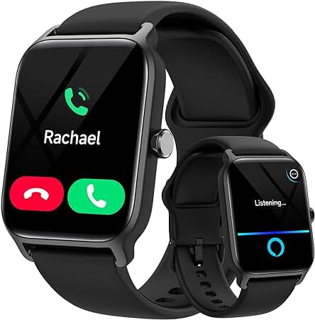 Smartwatch con Voz de Alexa y Llamadas, 1.8" con Oxímetro, Pulsómetro y Monitor de Sueño