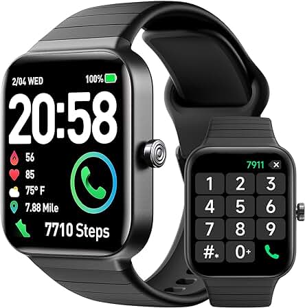 Smartwatch Mujer con Alexa, IP68 Impermeable, Seguimiento de Salud, 100+ Deportes - Android iOS