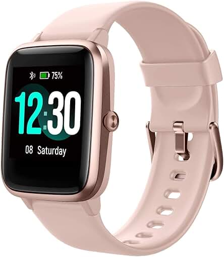 Smartwatch Mujer: Monitor de Actividad con Pulsómetro, Podómetro y Monitor de Sueño Impermeable