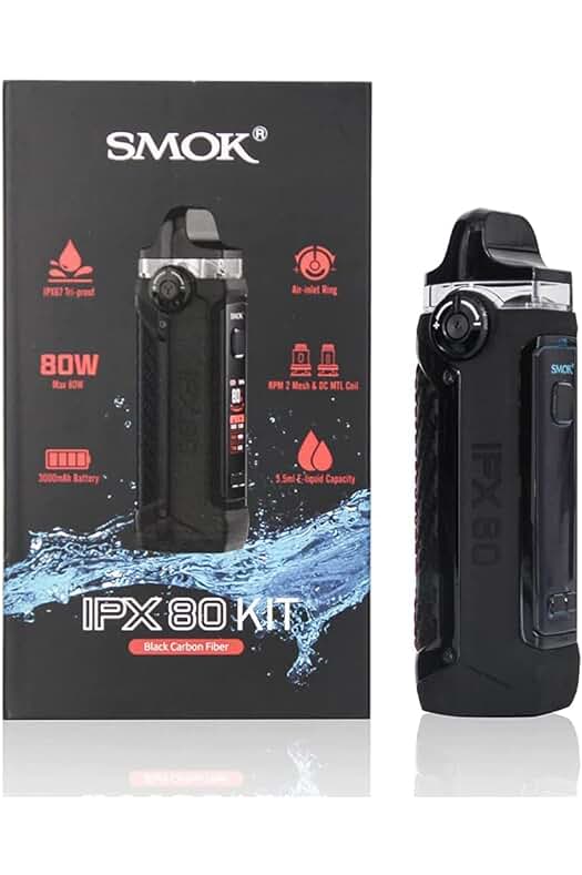 Smok IPX 80 Kit: Potente vapeador con batería de larga duración y gran capacidad de líquido