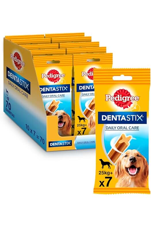Snack Dental Dentastix para Perros Grandes: Cuida la Higiene Oral de tu Mascota.