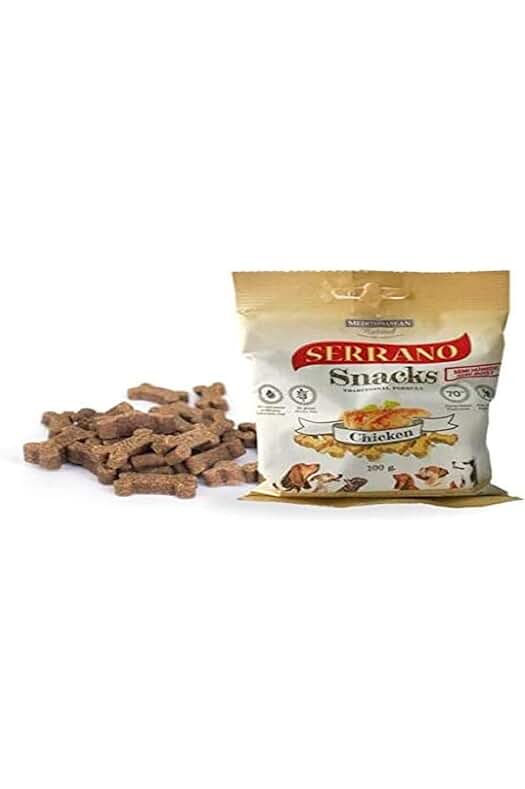 Snacks Naturales de Pollo Serrano para Perros - Deliciosos premios saludables para tu mascota.