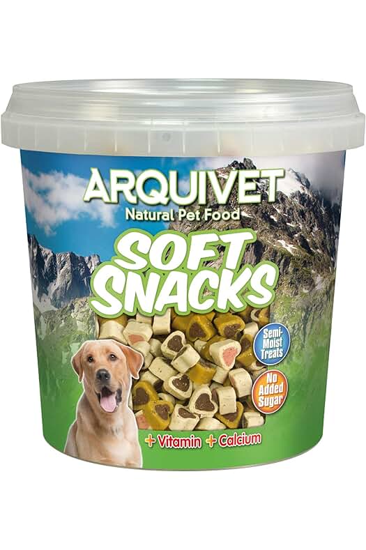 Snacks Naturales para Perro: Deliciosas Chuches en forma de corazón, con sabores variados, 800g.