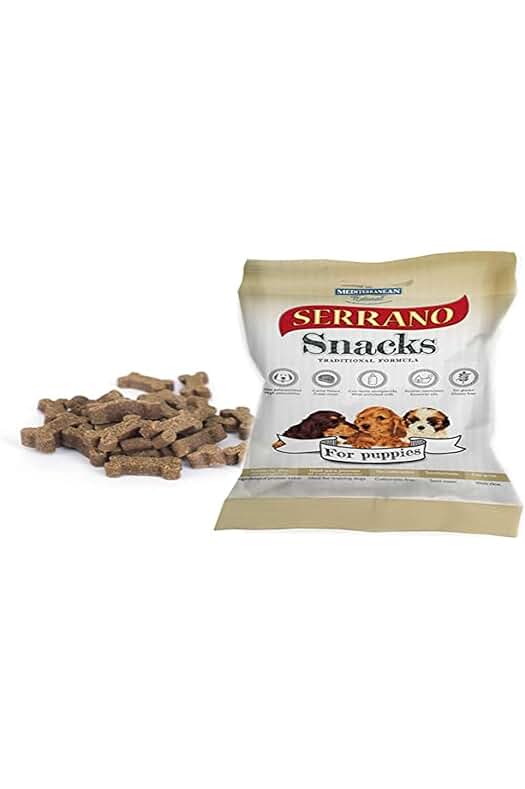 Snacks Serrano Cachorros: Delicioso y saludable bocado mediterráneo para cachorros.