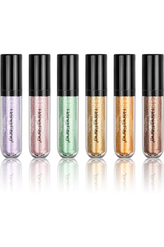 Sombra de Ojos Líquida de Alta Pigmentación con Brillo de Diamante Metálico (Set B)