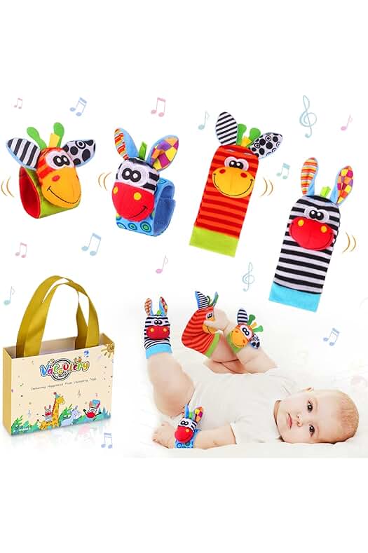 Sonajero suave para bebé, juguete de animales para entretener y estimular a los recién nacidos.