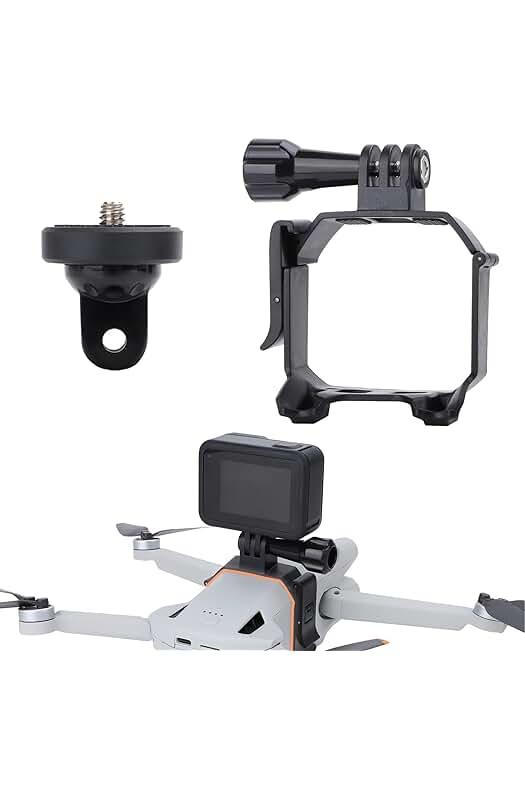 Soporte de cámara versátil para drones y cámaras deportivas.