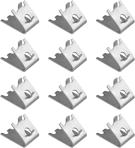 Soporte de Estante para Congelador de Acero Inoxidable - Pack de 12 Clips Resistentes