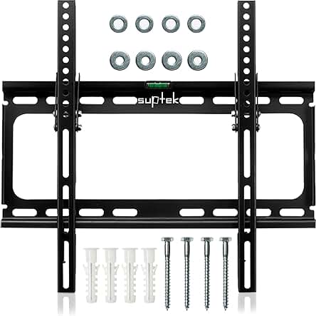 Soporte de TV de pared ultra delgado para pantallas de 26-55 pulgadas, carga máxima 45kg.