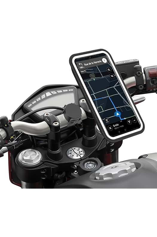 Soporte Magnético Impermeable para Móvil en Moto - Universal, Antivibración y Compatible con Varios Vehículos