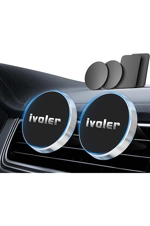 Soporte magnético para coche: sujeción segura y rotación 360° para iPhone, Samsung, Xiaomi y más.