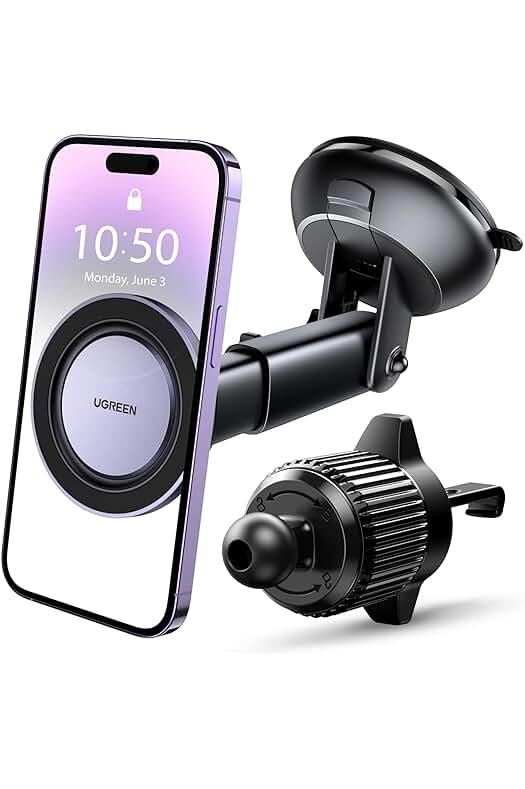 Soporte Magnético para Teléfono Móvil en Coche - Compatible con iPhone, Redmi, Galaxy