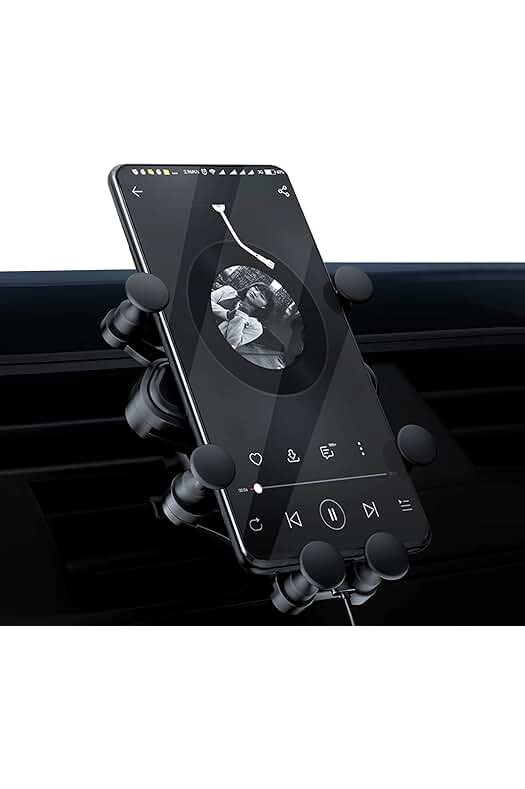 Soporte Móvil Coche: Soporte Universal para Teléfono con Rotación de 360° - Negro.
