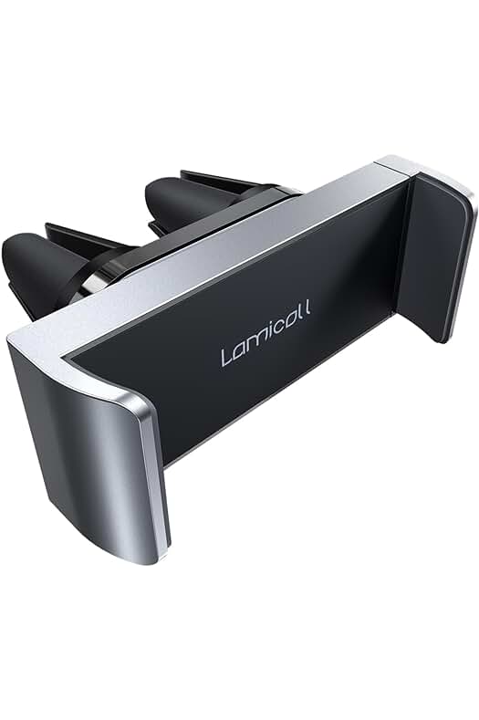 Soporte móvil coche - Soporte universal para teléfono en rejillas de ventilación - Plata