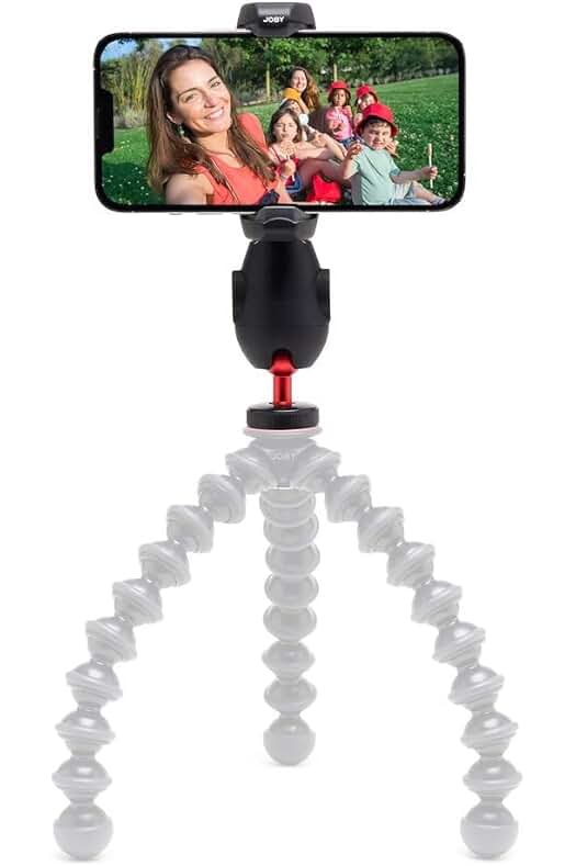 Soporte móvil universal con rotación de 360° para iPhone y Android, con 2 zapatas frías.