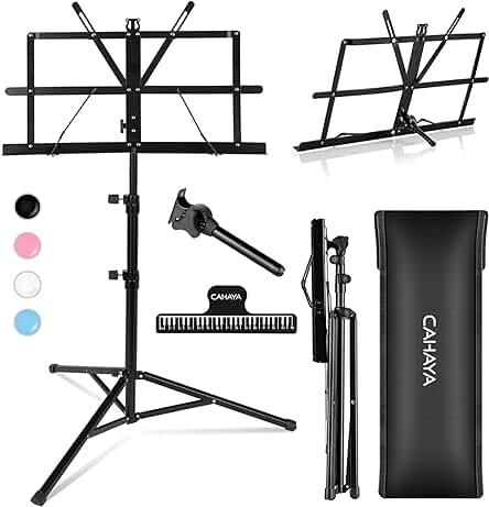 Soporte para partituras plegable y ajustable con clip - Modelo CY0204