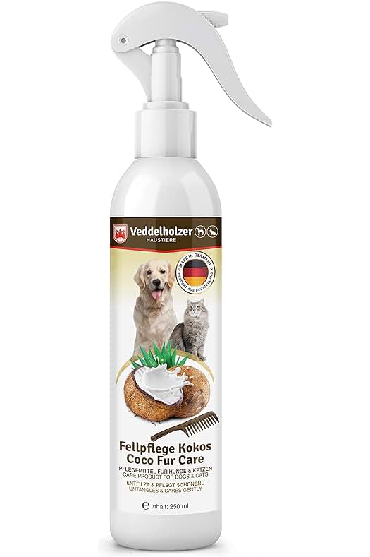 Spray desenredante para perros y gatos - Veddelholzer 250ml con aroma a coco